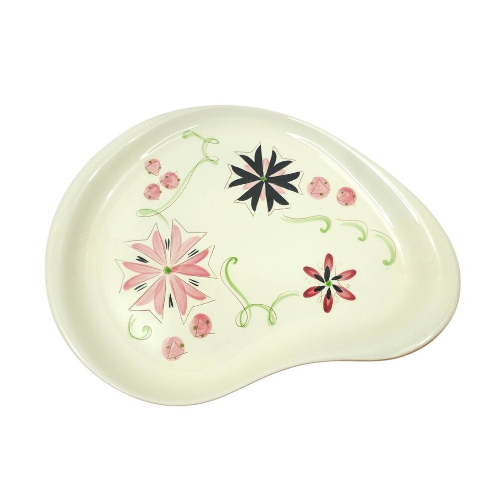 Stangl Carnival Platter Kidney Shape Floral 13x10 Mislabeled Pattern Name Vintag